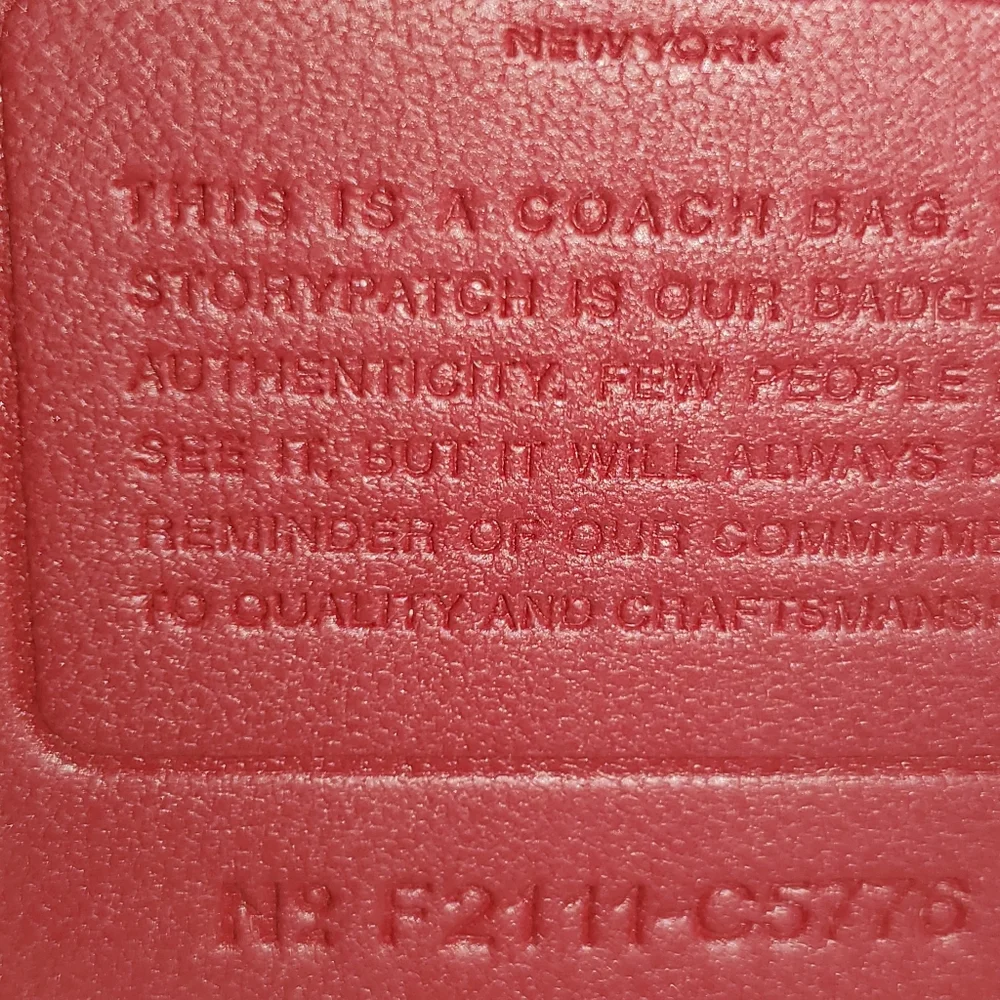 Coach Saddle with Horse & Carriage Leather Crossbody Colorblock Pink Ra - Picture 11 of 16